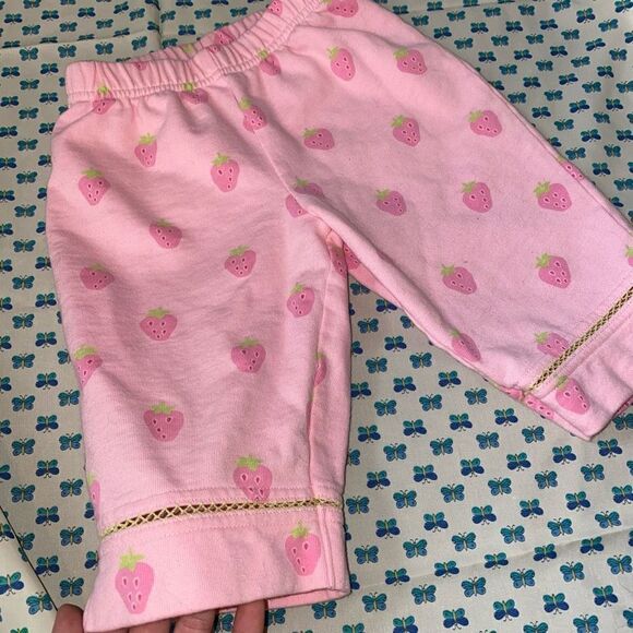Y2K Gymboree Pink Strawberry Print Pants - Picture 3 of 4